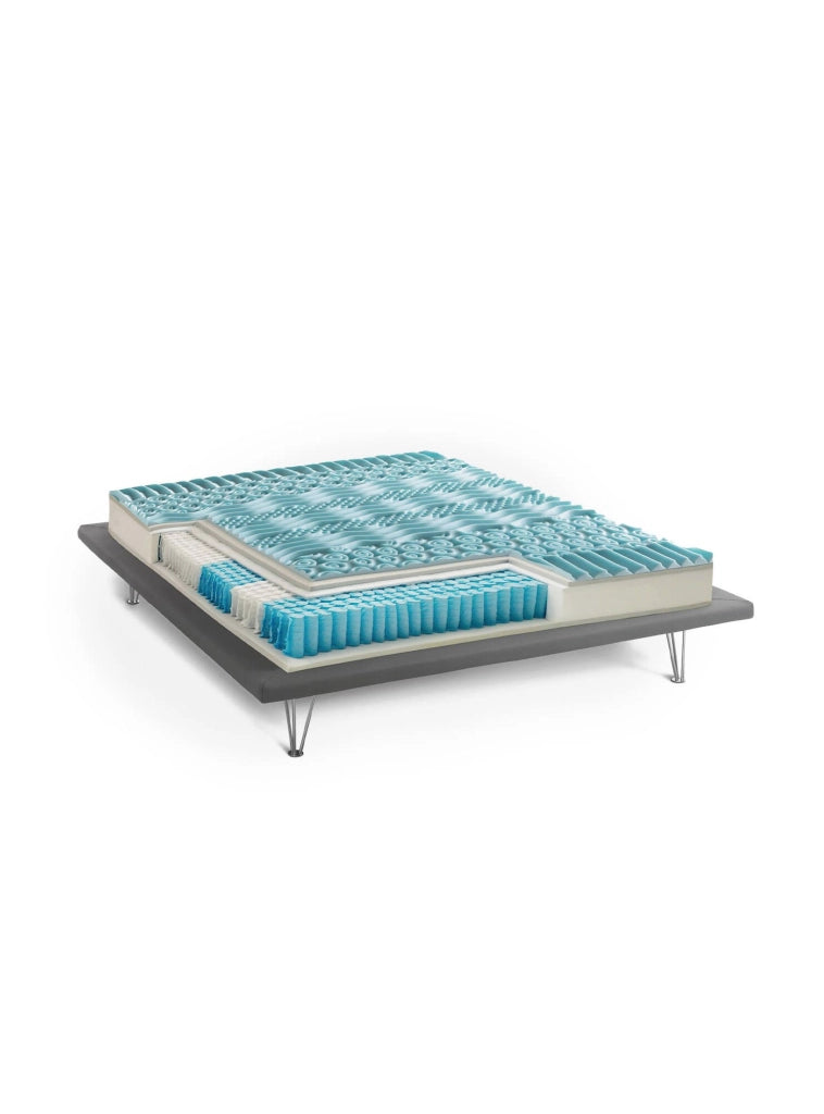 Materasso matrimoniale Atir, Sfoderabile in Memory Foam+Gel e Molle insacchettate, 100% Made in Italy, Antiacaro e Anallergico, cm 160x200 h27