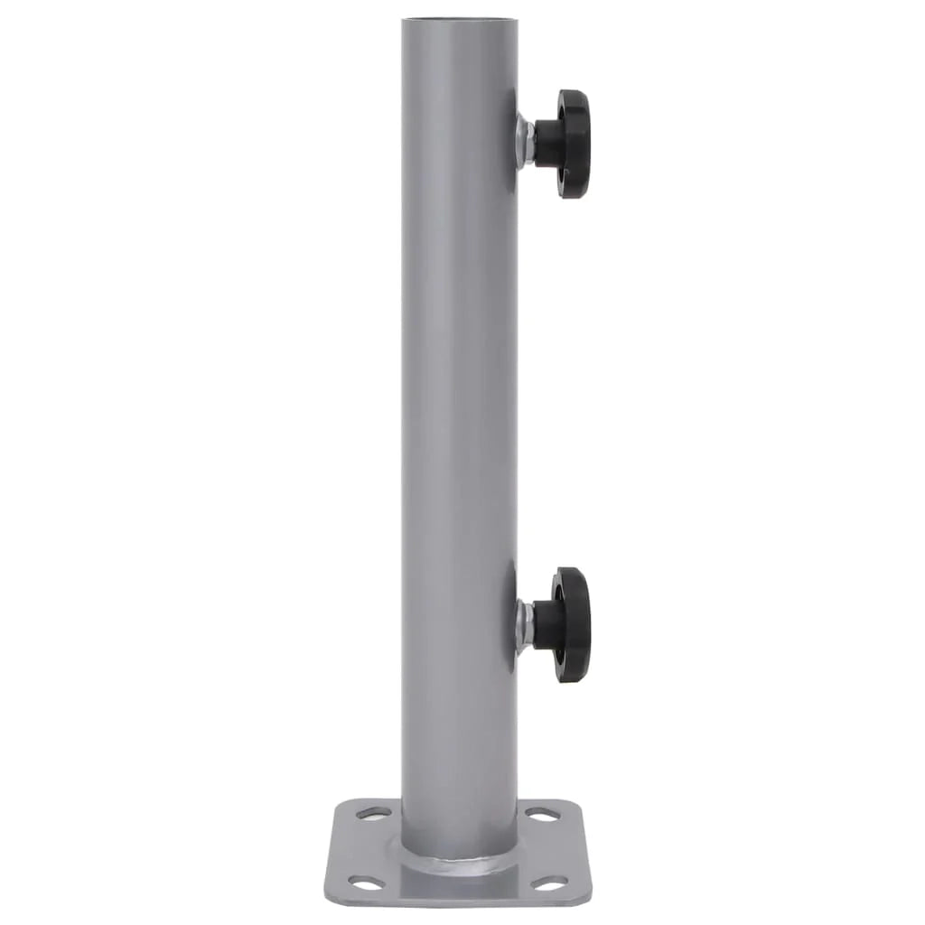 Base per ombrellone di design compatta e portatile per patio 9,5 x 9,5 x 30 cm acciaio argentato 02_0056362