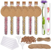Set di contenitori in plastica trasparente con stopper in gomma, 25 pezzi, 20 ml, 16 x 150 mm, resistenti alla corrosione, non tossici, contenitori di conservazione