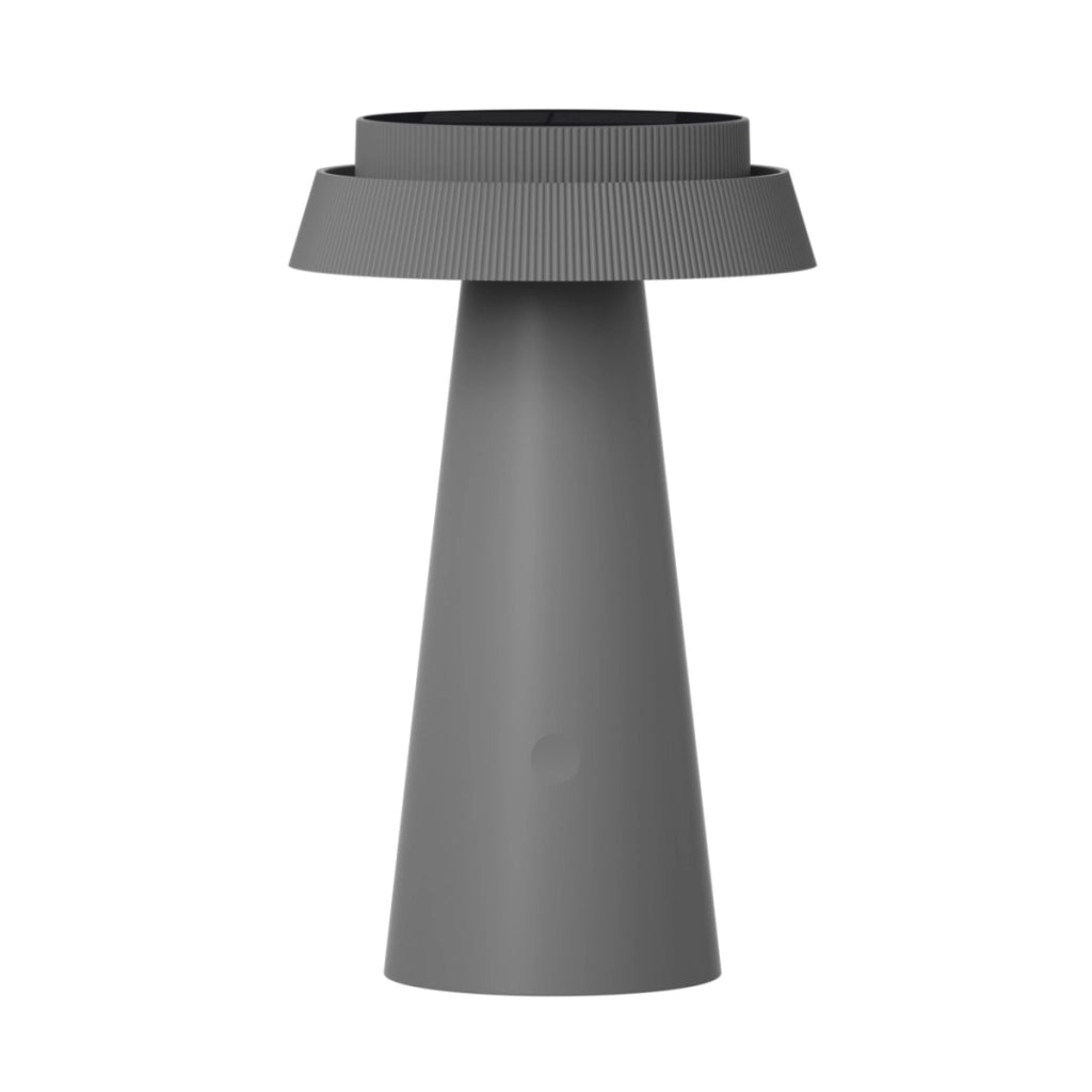 Lampada tavolo solare LED grigia USB-C IP54 Polux Marakesz