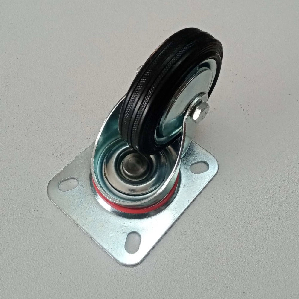Ff group 85mm ruota in gomma standard con piastra girevole
