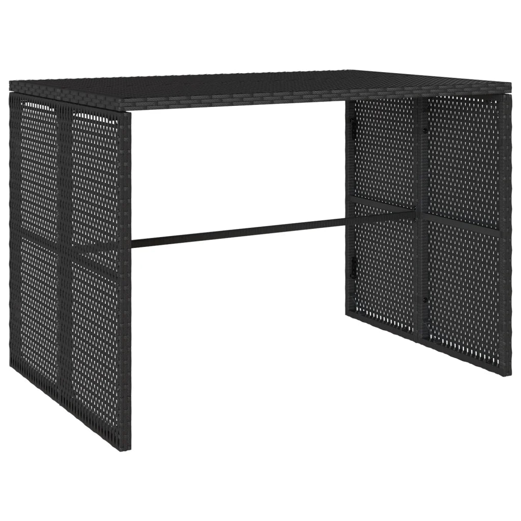 vidaXL Set da Pranzo da Giardino 3 pz con Cuscini Nero in Polyrattan