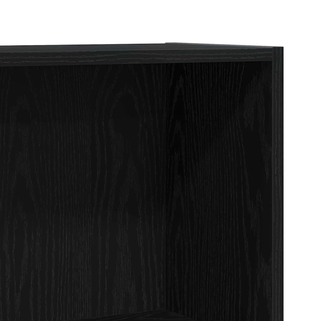 Armadio per Libri Rovere Nero 60 x 24 x 76 cm Legno multistrato 862001