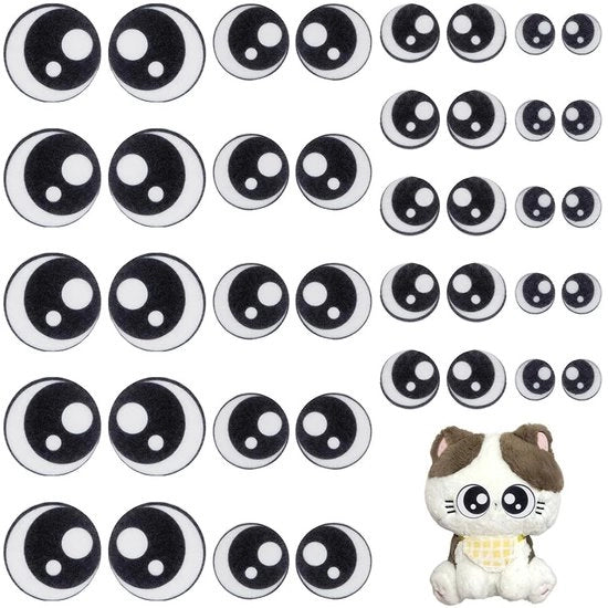 Pannelli Decorativi Ronde in Tinta Unica - 4 Dimensioni - Accessori per Decorazione - Adesivi per Hobbisti - Pannelli Decorativi per Knuffels - Pannelli Decorativi in Tinta Unica 20 Pezzi - Nero