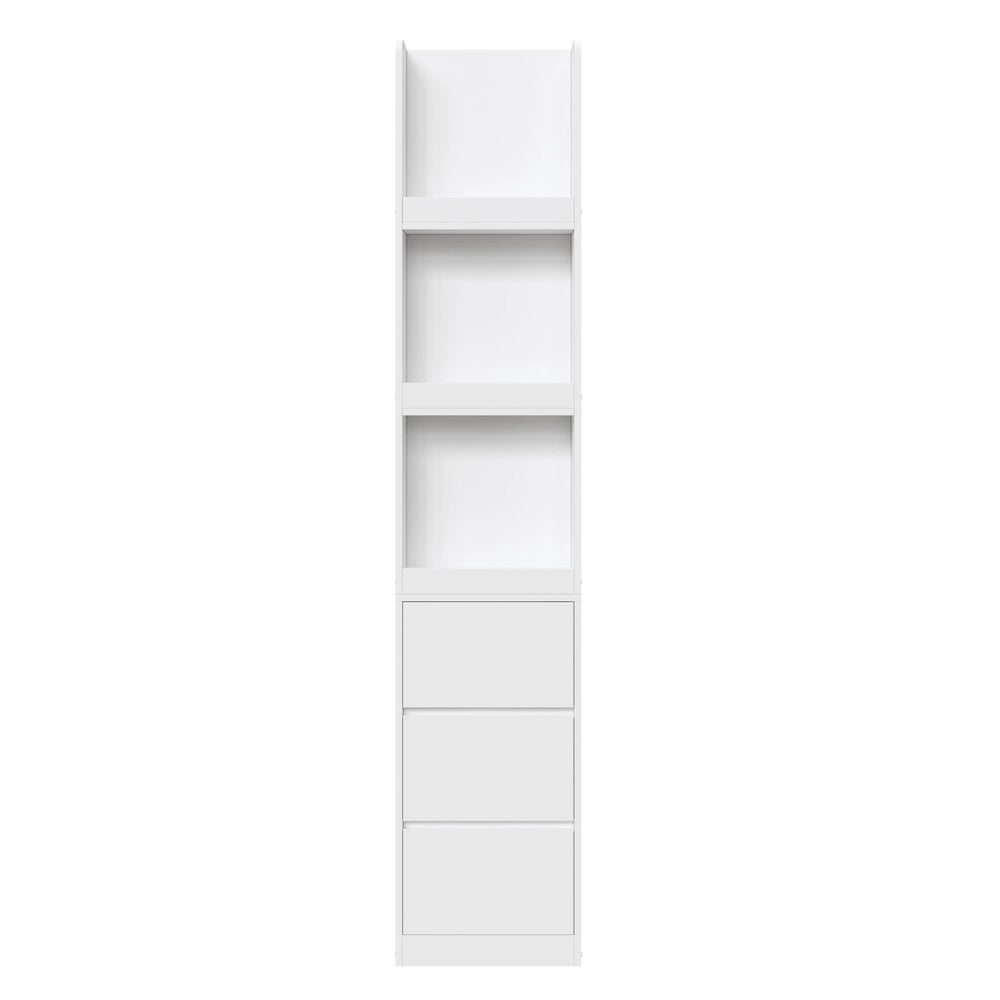 Libreria Scaffale Stretta con Cassetti e Ripiani ¨C Xylo ¨C 60x40x200 cm