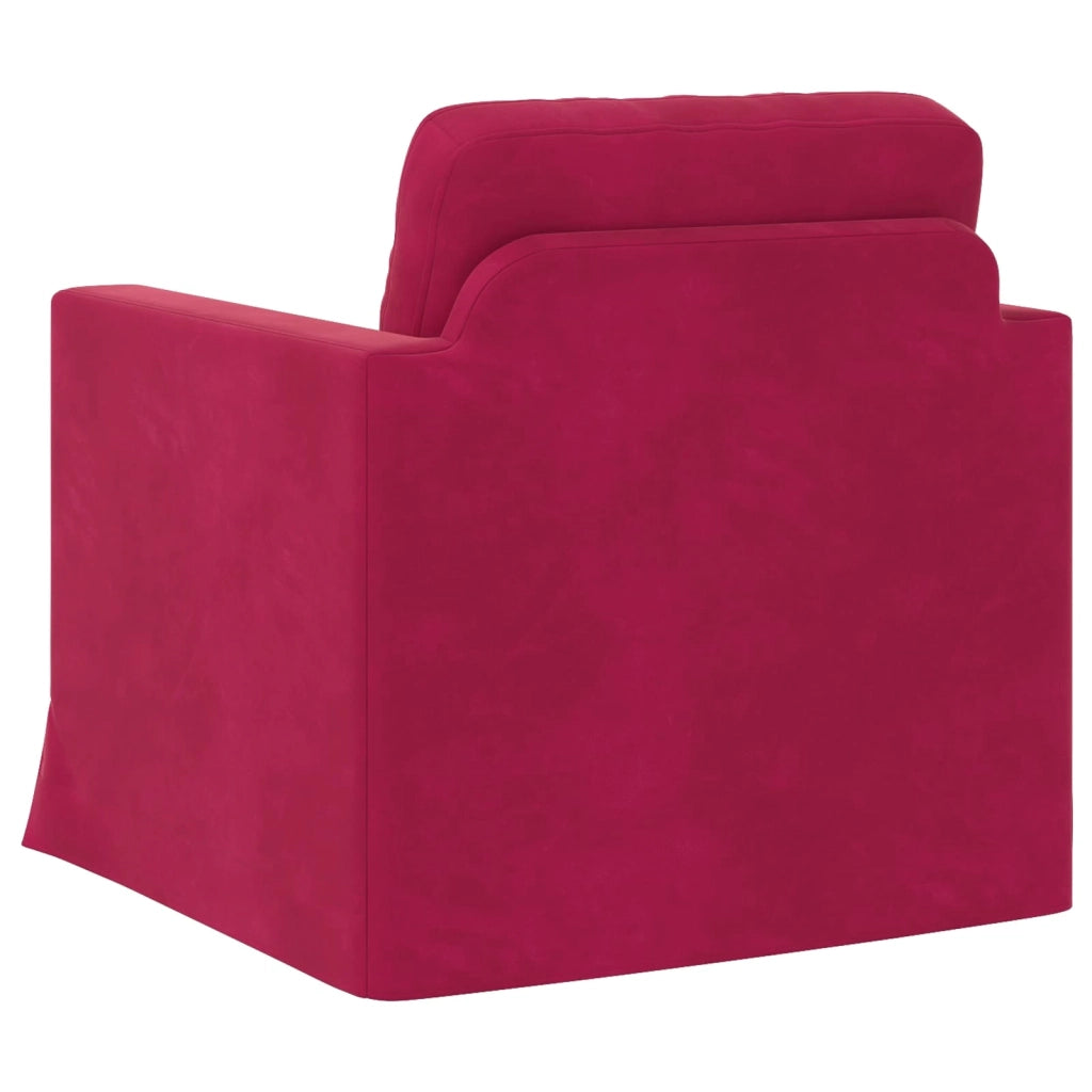 Divano Rosso Vino 78 x 78 x 80 cm Velluto 42024409