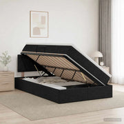 Letto con contenitore e materasso Nero 120 x 200 cm Velluto 3458678