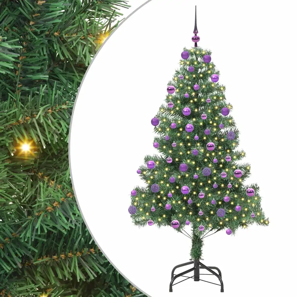 Albero di Natale | Decorazioni natalizie con 300 LED con supporto Verde 180 cm PVC