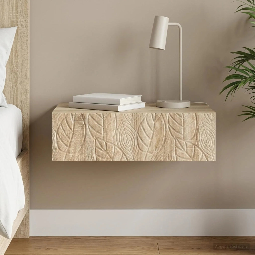 Tavolino da Parete Laterale Rovere Sonoma 59 x 34,5 x 17 cm 898827