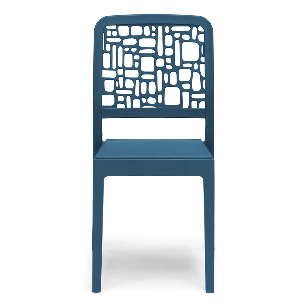Sedia in polipropilene MEDEA, impilabile, resistente ai raggi UV, design moderno, ideale per sala da pranzo, cucina, sala d’attesa, bar, ristoranti o giardino, colore Petrolio