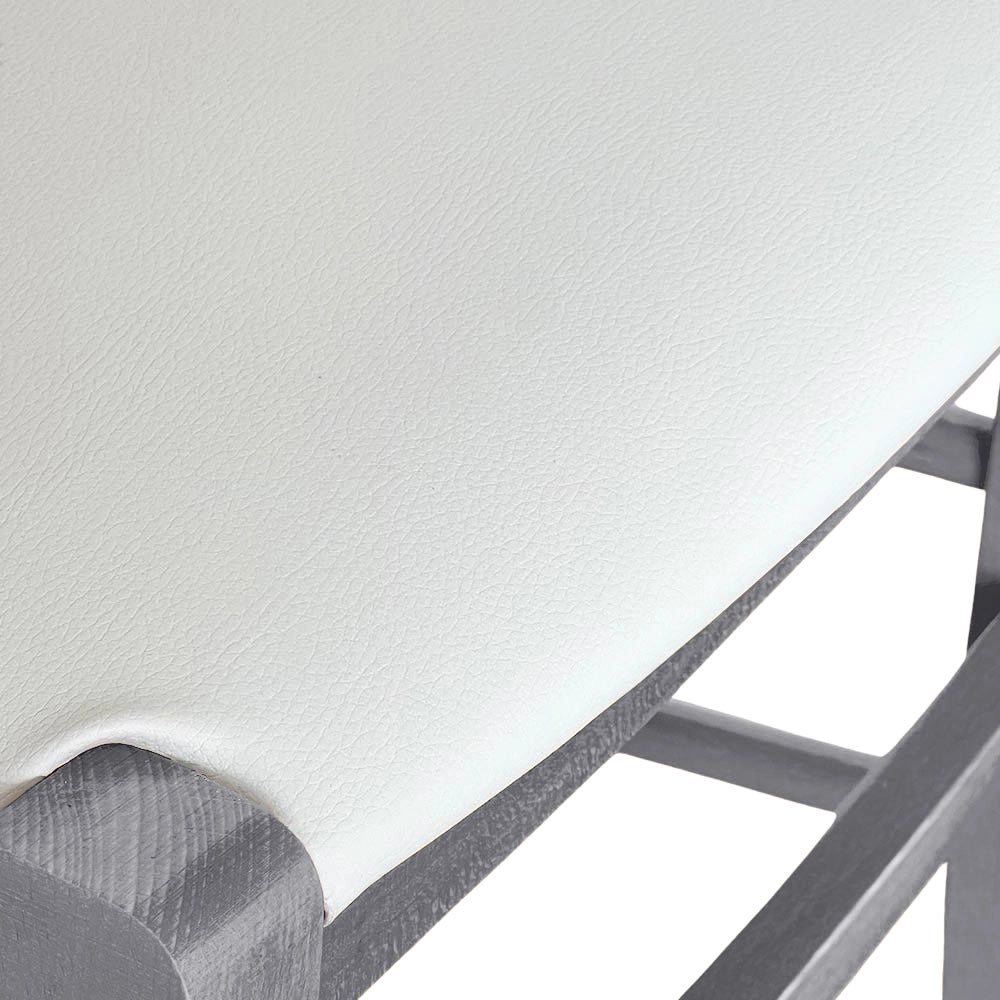 Sedie sala da pranzo Venezia in legno grigio con seduta similpelle grigio