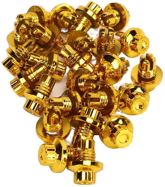 Rivetti per Ruote - 25pz Rivetti per Anello - Rivetti in ABS d'oro per Labbro Ruota Nodi per Serie DS Rims Cap Labbro