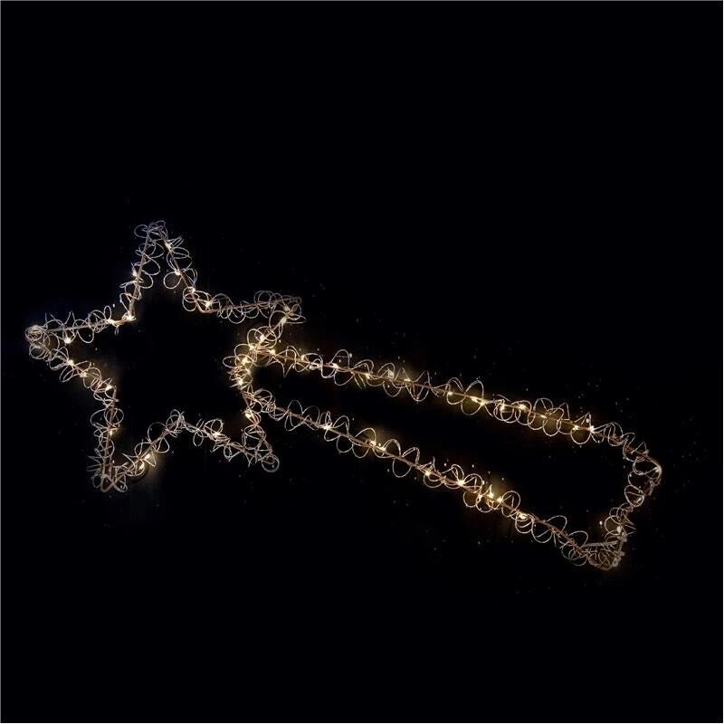COMETA  DECORATIVA NATALIZIA CON100 MICROLED INTERMITTENTI LUCE CALDA