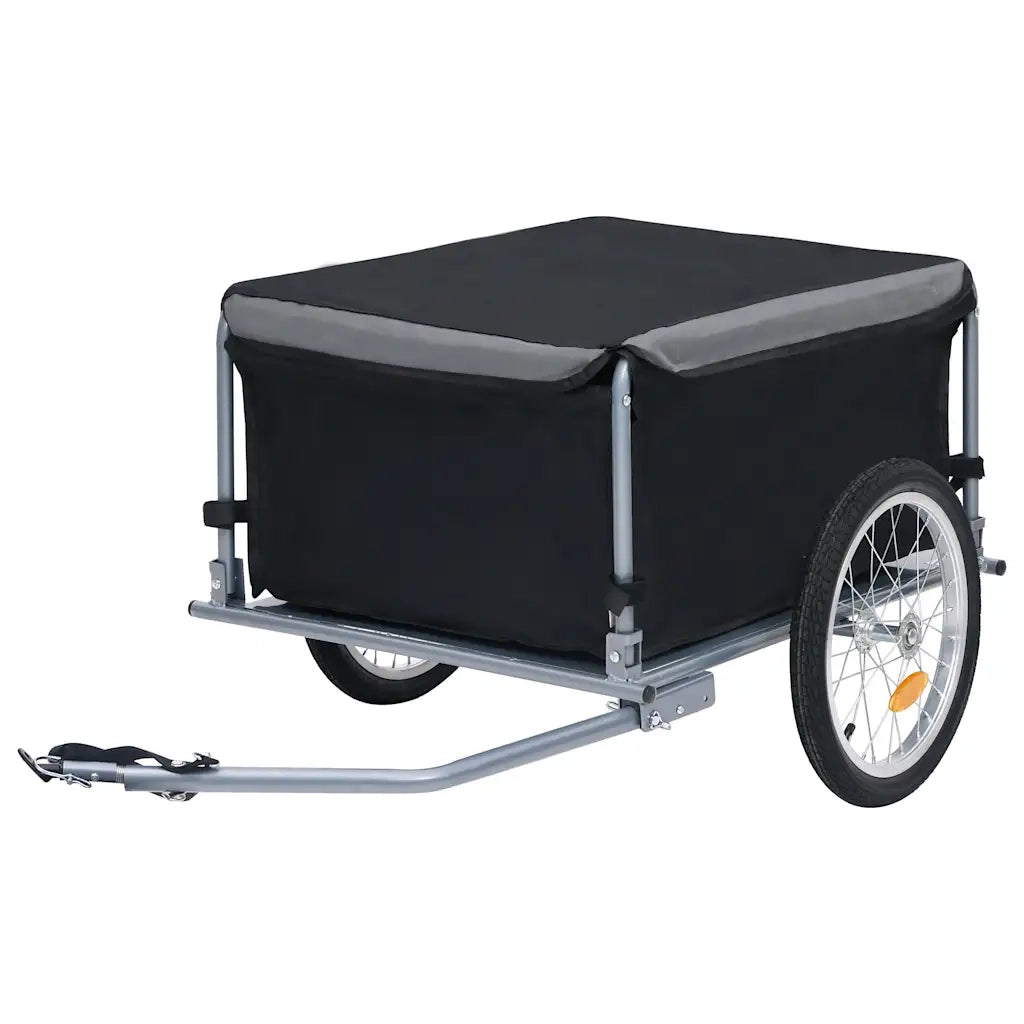 Rimorchio da Bici Nero e Grigio 65 kgcod mxl 128883