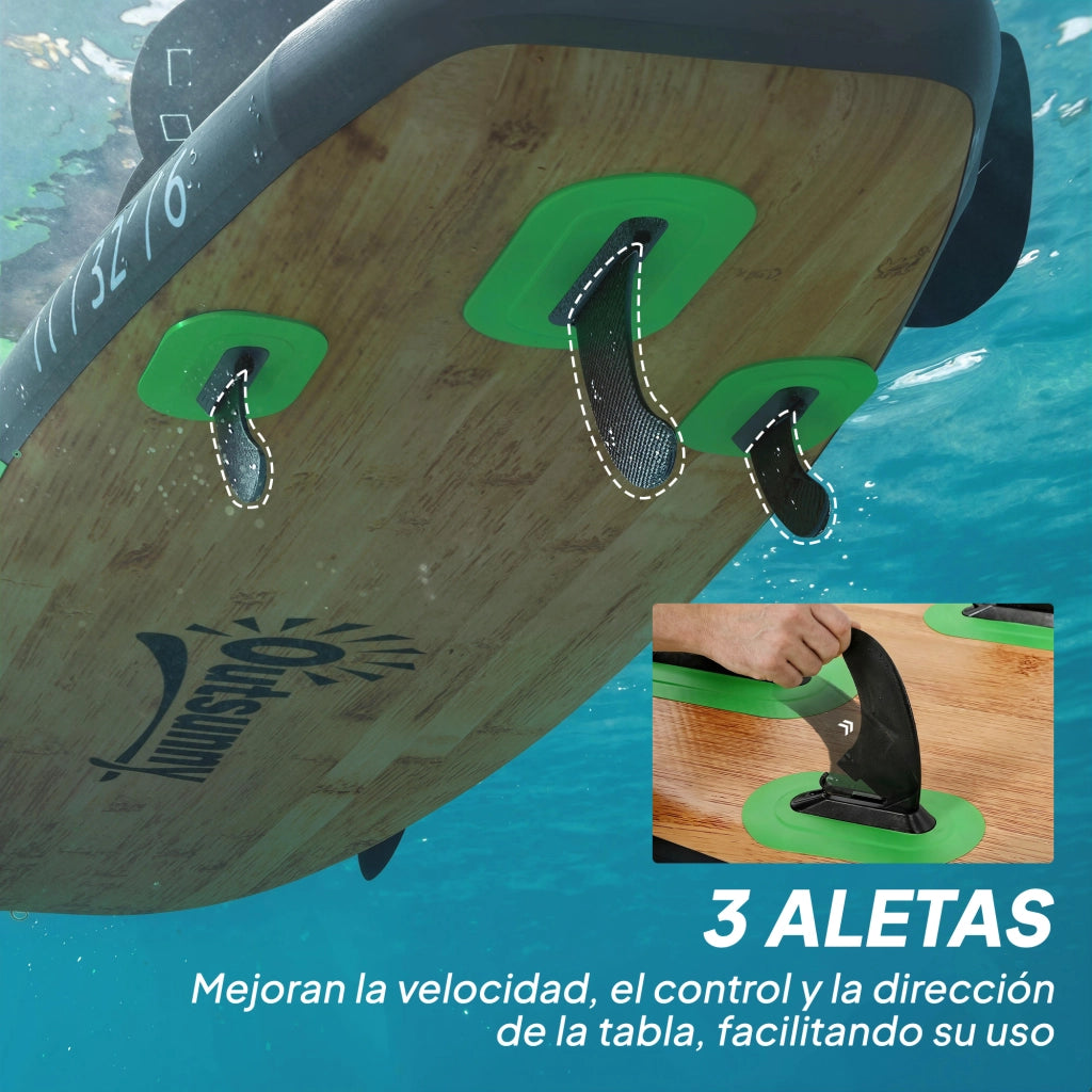 Tavola Paddle Surf Inflabile SUP Extra Largo 335 cm con Sedia Remo Convertibile ¨C zephmum ¨C con Pinne Pompa e Zaino