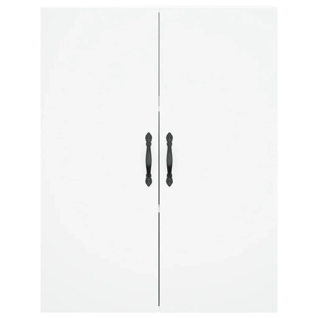 Credenza-Buffet-Armadio da cucina Bianca 69,5x34x180 cm in Legno Multistrato 293074