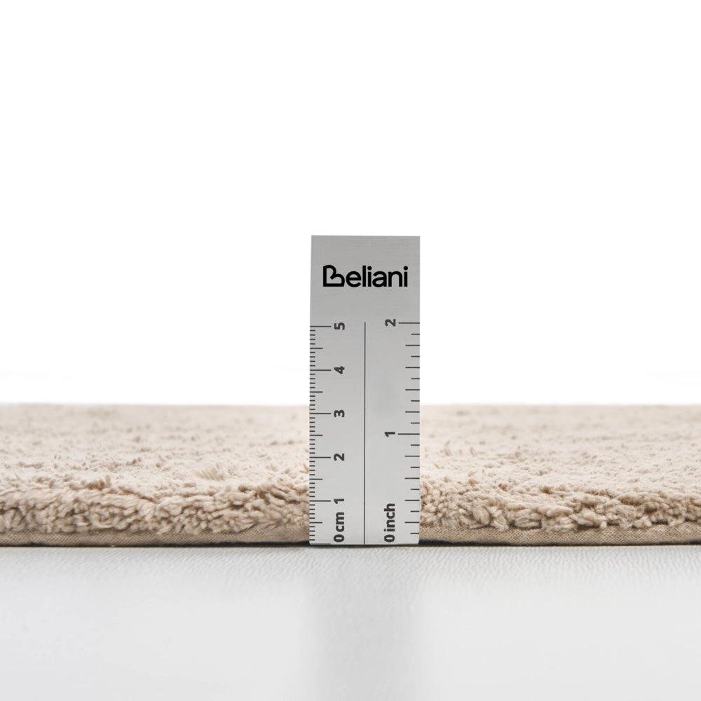 Tappeto da bagno in cotone rettangolare marrone chiaro 60 x 90 Accessori da bagno Design moderno