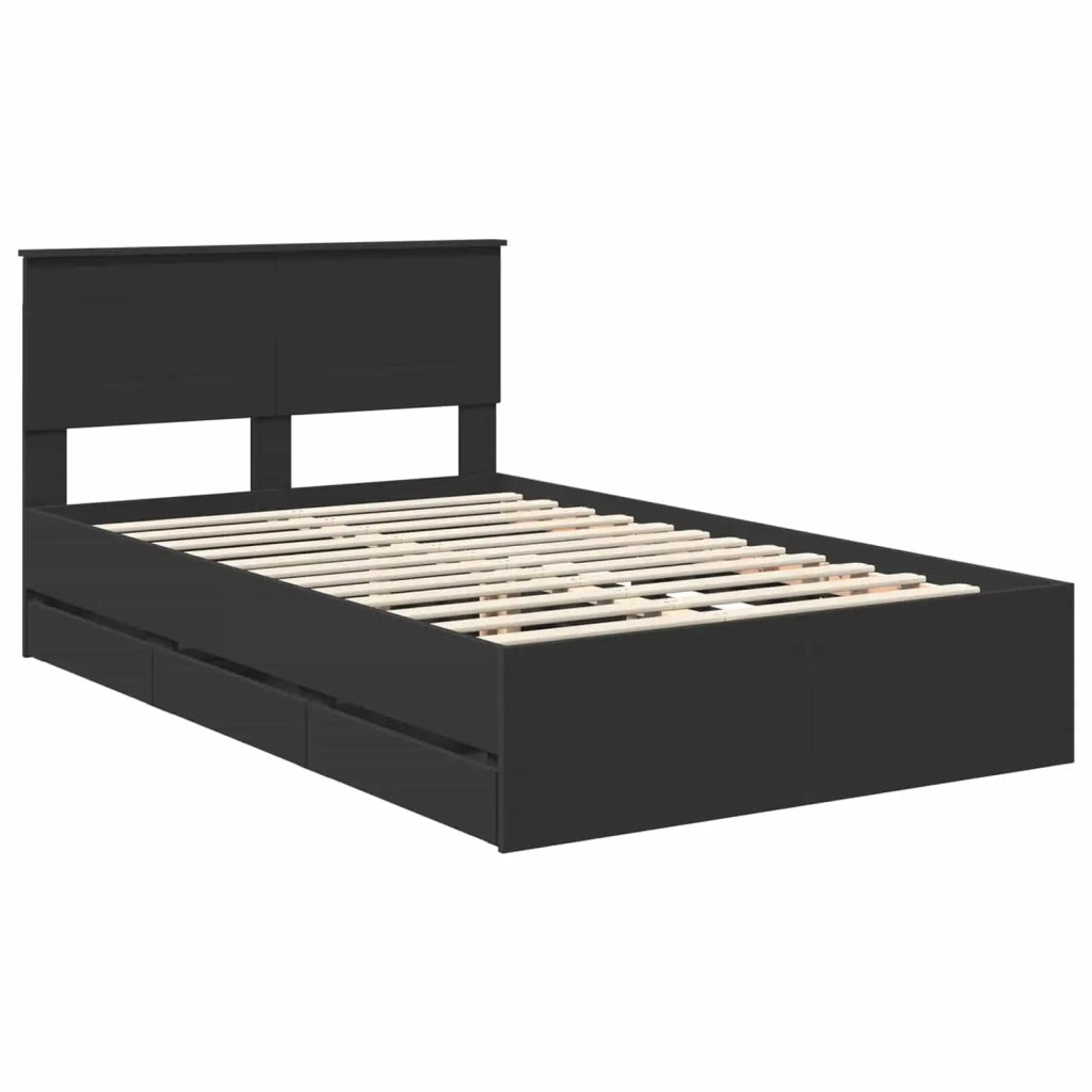 Struttura del letto Nero 120 x 190 cm Legno Ingegnerizzato