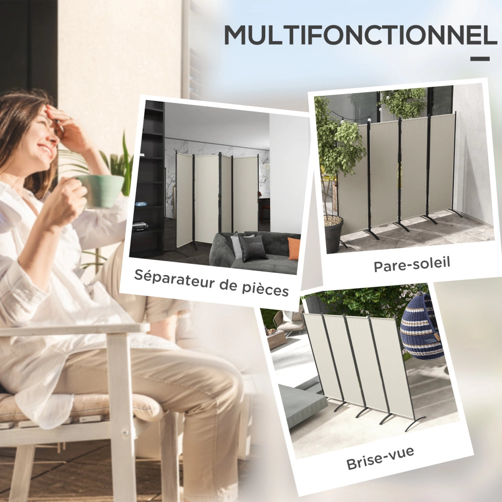 Paravent da Giardino ¨C Zephmum ¨C Grigio 221x172 cm