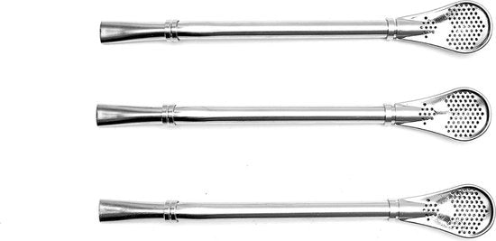 Set di bombola per Mate a forma di pompon, 16 cm, set di 3 in argento.