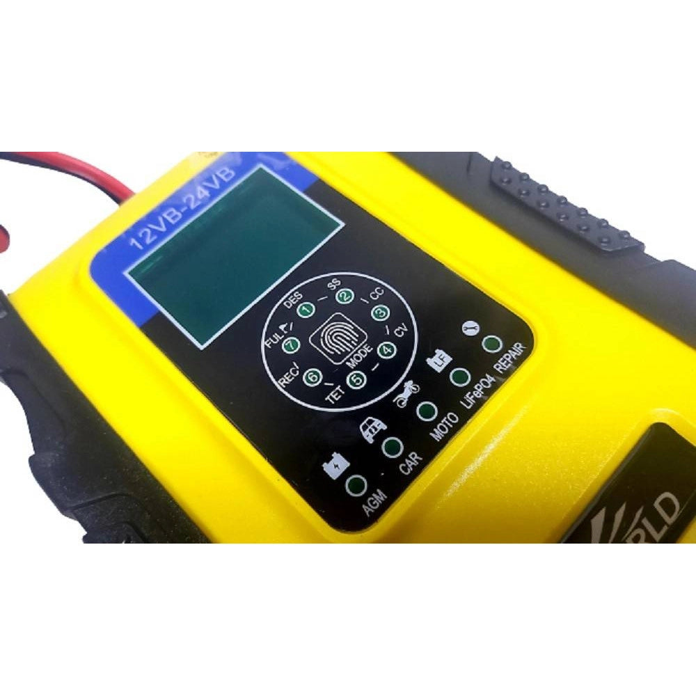 Trade Shop - Caricabatterie Intelligente Avviatore Emergenza Batteria Auto 12v-18a 24v-9a Tk500 -