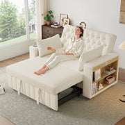 Divano Letto Multifunzionale ¨C MINIMAL ¨C Beige, con Portabicchieri, USB, Cuscini, Contenitore