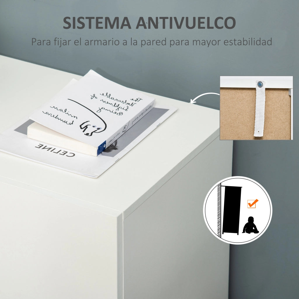 Armadio Battente ¨C Zephmum ¨C Bianco 70x39x70 cm