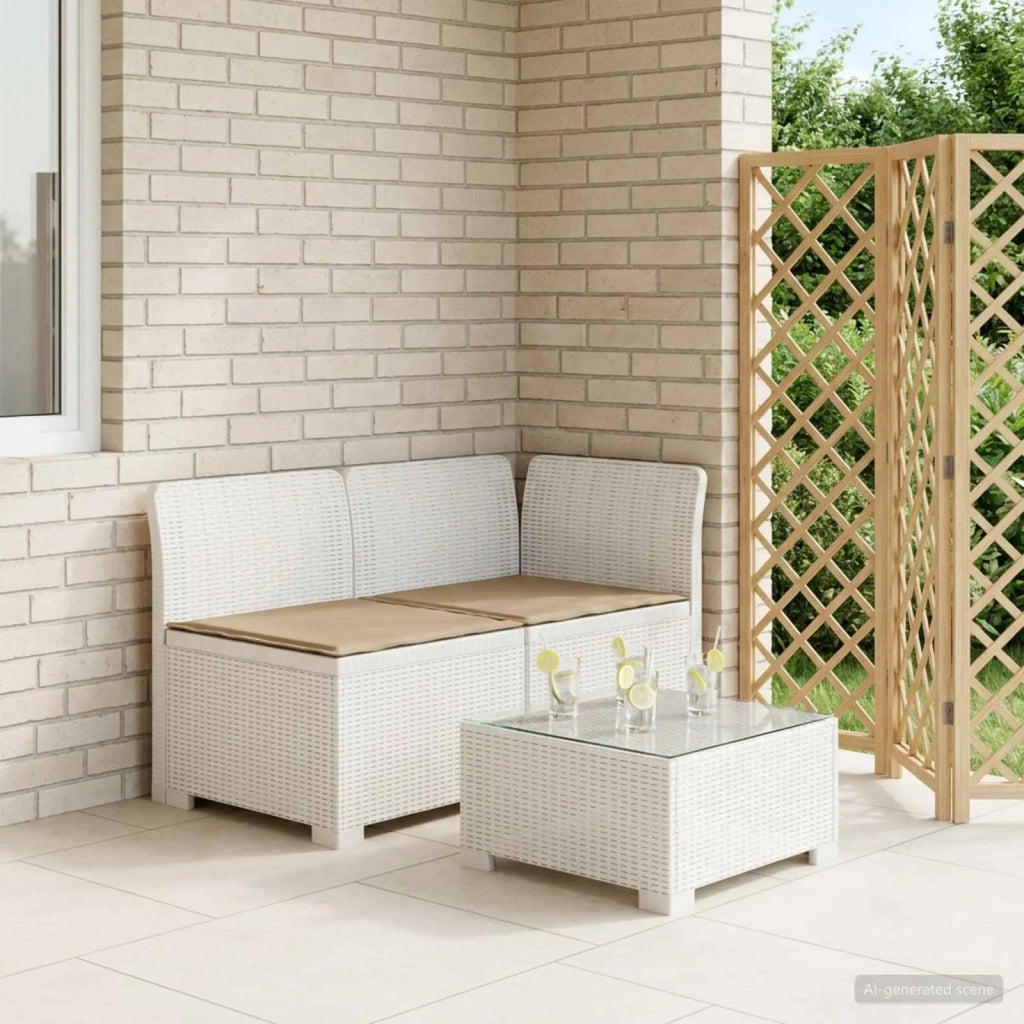 Divano da Giardino a 2 Posti con Cuscini Aspetto Rattan PP 8011934
