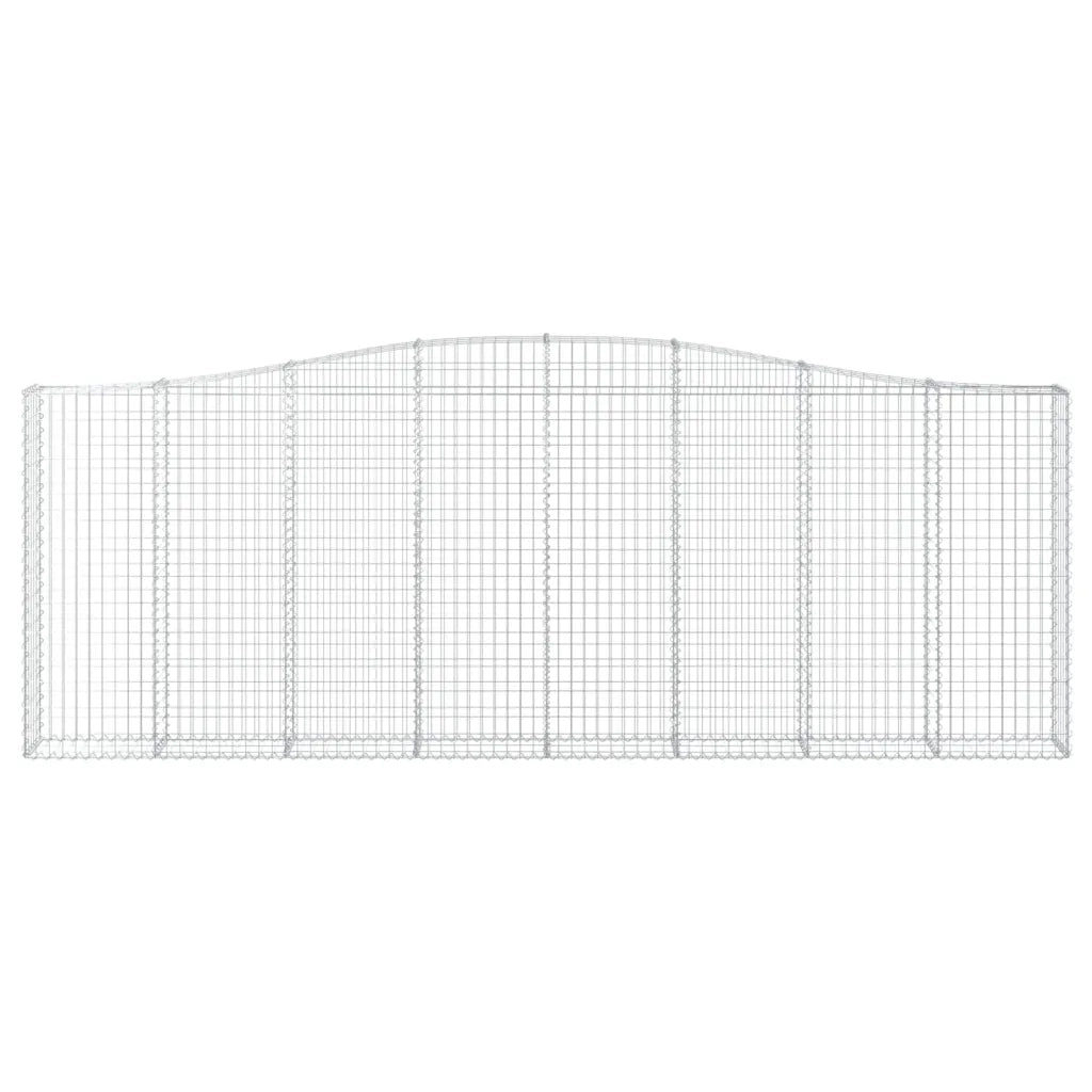 Cesti Gabbioni ad Arco 2 pz 400x30x140/160 cm Ferro Zincato 3145852