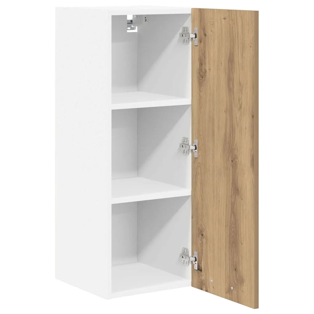 Armadio pensile Rovere Artigiano e Bianco 30 x 31 x 80 cm 884256