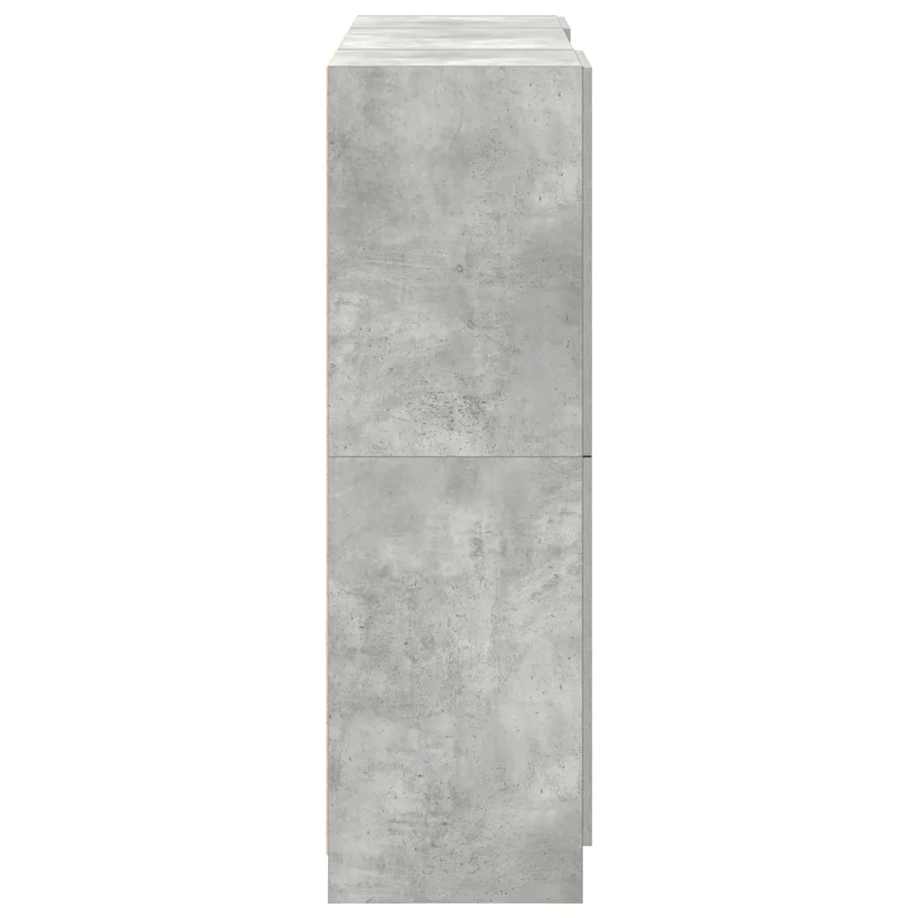 Set di Mobili da Cucina 3 pz Grigio Cemento in Truciolato