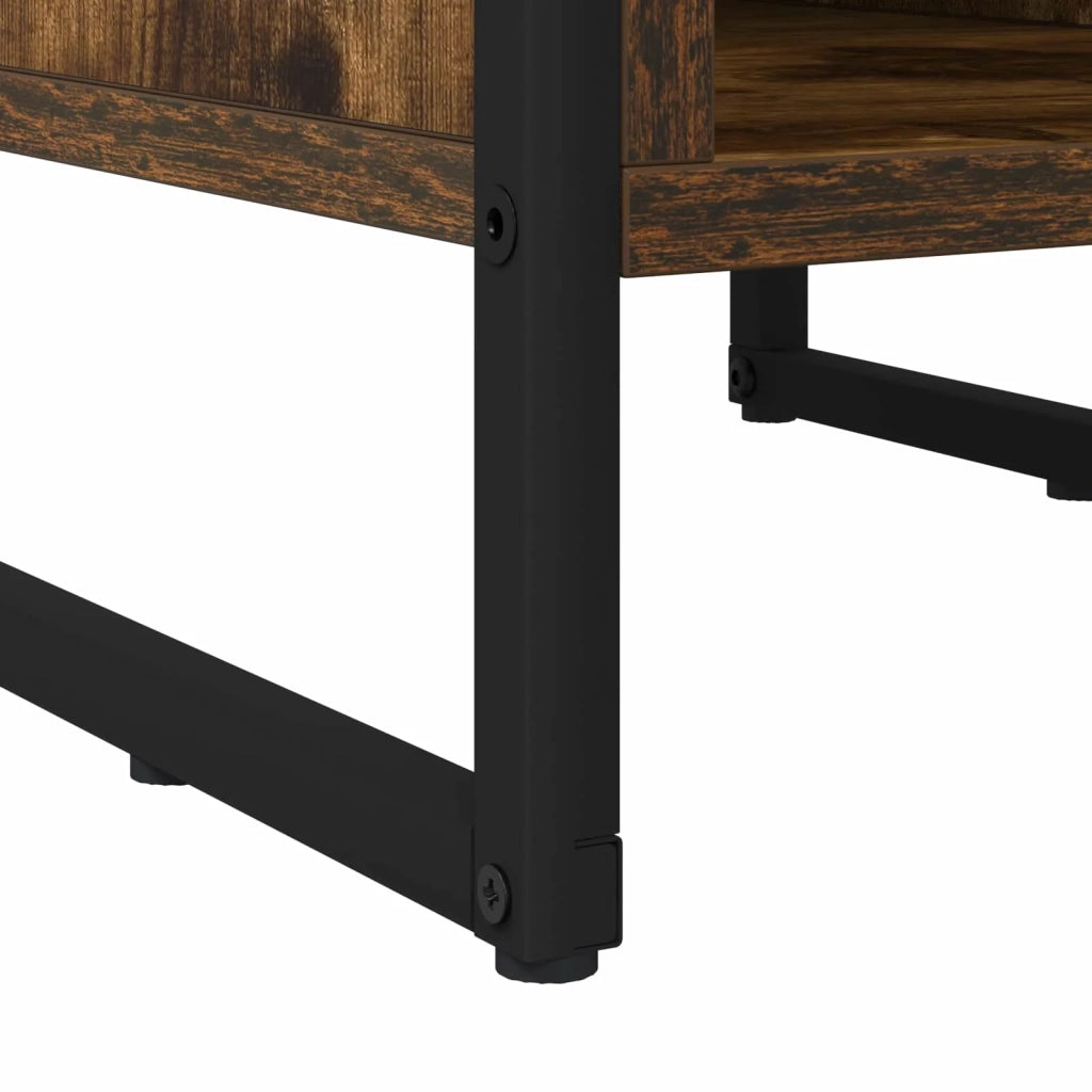 Comodino-Tavolino da notte Rovere Fum¨¨ 39.5 x 30 x 50 cm Legno multistrato