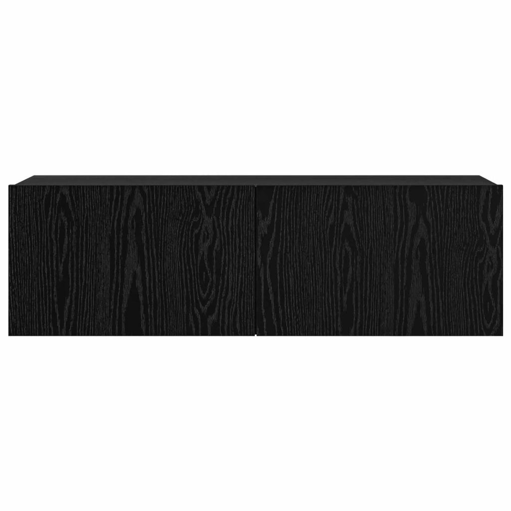 Set mobile TV 6 pz | Armadietto TV | Mobile Porta TV Rovere Nero 100 x 30 x 30 cm