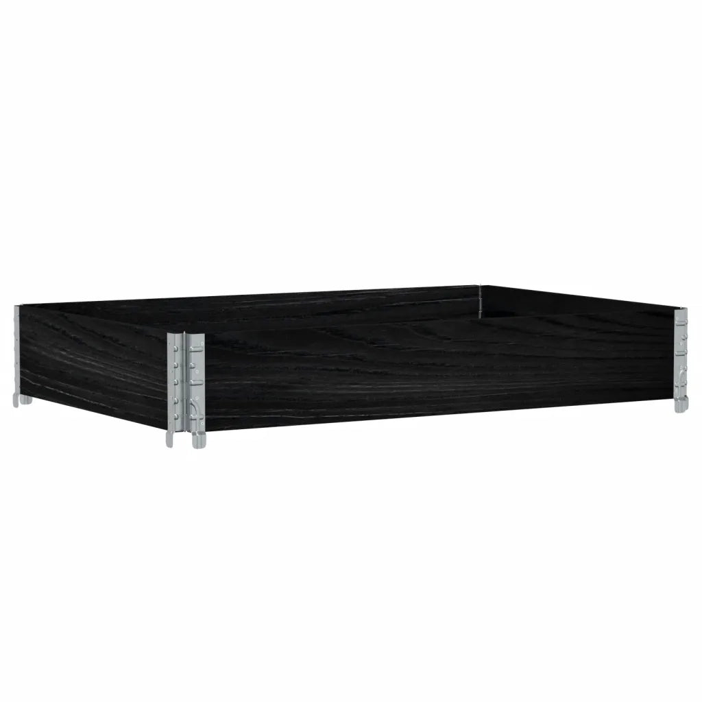 vidaXL Paretale per Pallet Nero 120x80 cm in Legno Massello di Pino