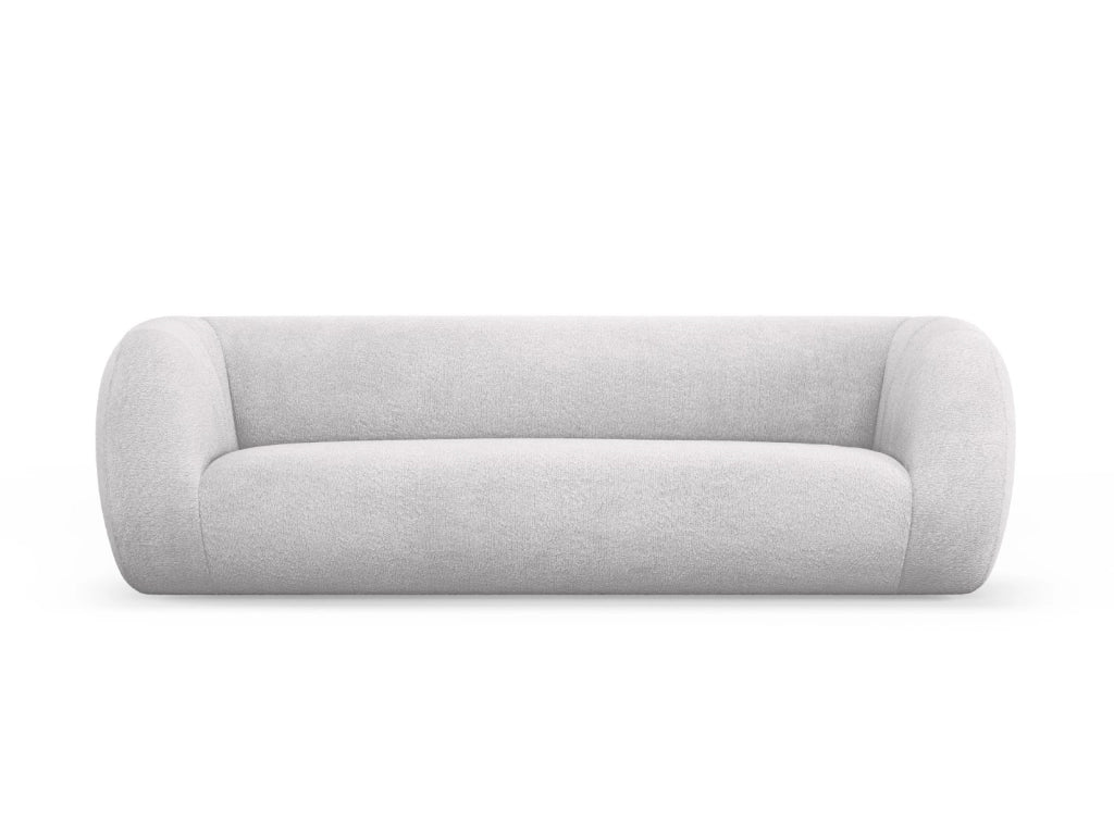 Cosmopolitan Design - Divano "Essen" 3 posti in bouclé grigio chiaro 