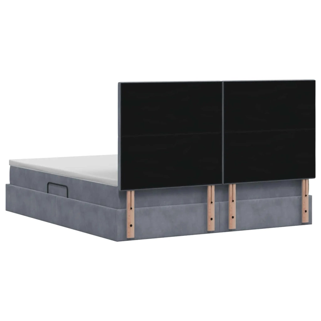 Letto con contenitore e materasso Grigio Scuro 140 x 200 cm 3459754