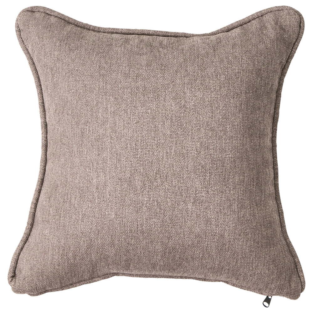 Chaise longue destra in poliestere marrone con cuscino e gambe metallo stile moderno