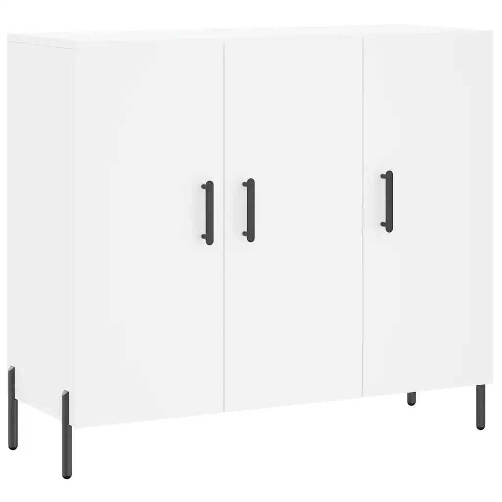 Credenza Bianca 90x34x80 cm in Legno Multistrato