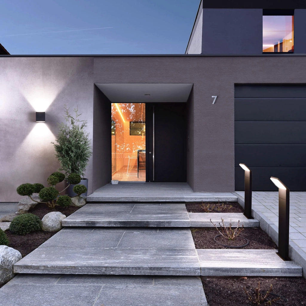 TUCANAE Lampione moderno LED 16W palo luce giardino viale cortile 1650lm 1mt IP54 230V SENZA SENSORE