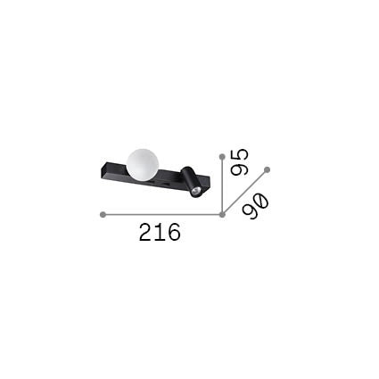 Applique Binomio 2 Luci Led Integrato Bianca