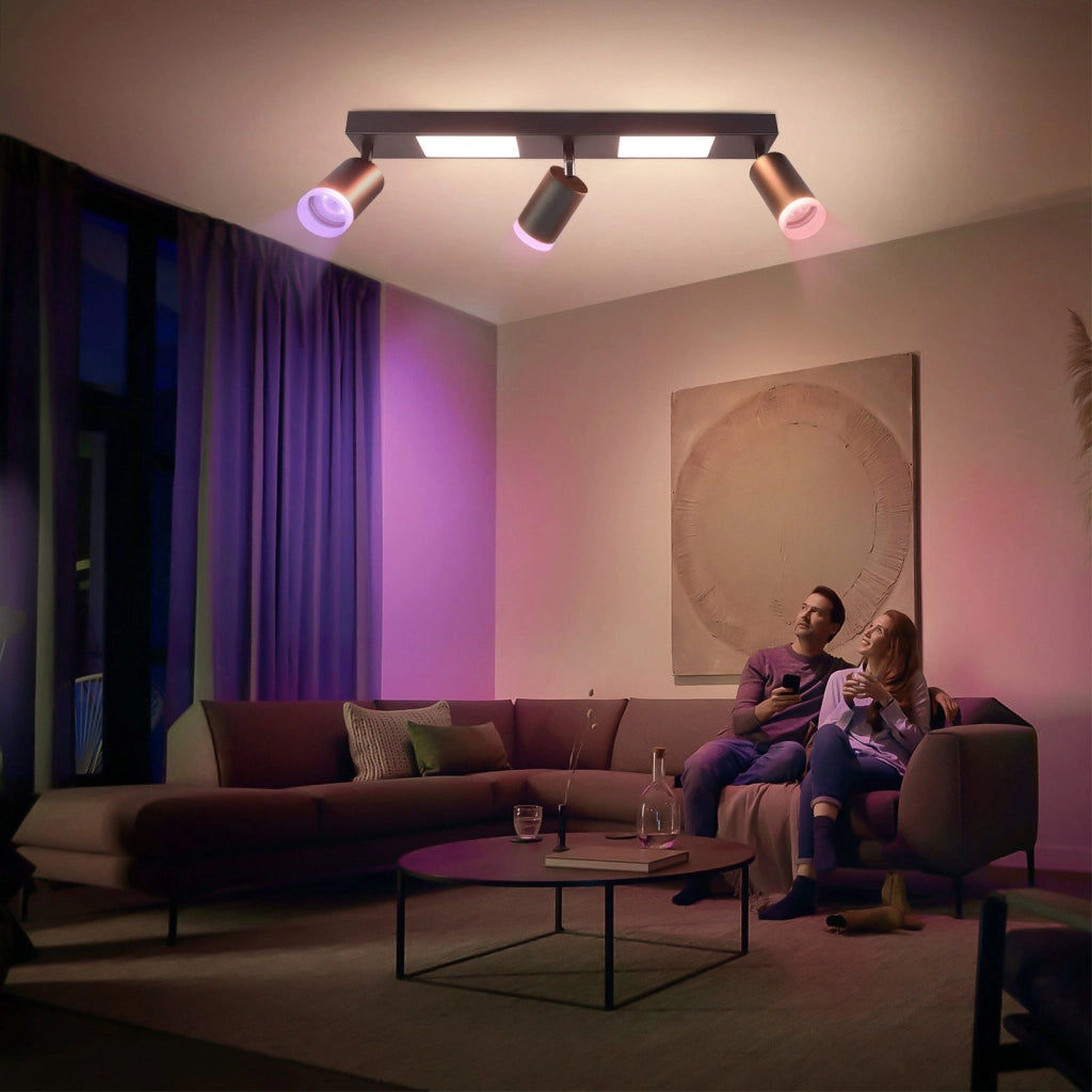 ZMH Faretto da soffitto neri 3 lampadine GU10 20W 3000K orientabili per camera letto cucina bianco caldo