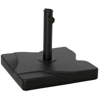 Base per Ombrellone in Plastica da 20kg per Pali da 32-38-48mm, 41.5x41.5x35cm