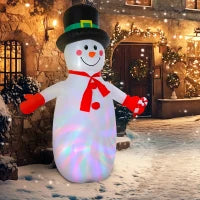 Pupazzo di neve gonfiabile di Natale, alto 240 cm, con luci a LED, 177x78x240cm, Multicolore