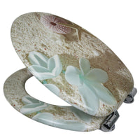 Sedile copri wc universale frizionato fantasia mdf chiusura rallentata *** fantasia sea sand, confezione 1