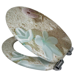 Sedile copri wc universale frizionato fantasia mdf chiusura rallentata *** fantasia sea sand, confezione 1