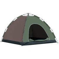 Tenda da Campeggio 2 Posti con Borsa da Trasporto, Ganci per Lampade e Tasche Portaoggetti, 210x210x135 cm