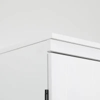 Credenza Cucina Alta con Armadietti e 4 porte 6 mensole di archiviazione, stile moderno, 76 x 40 x 177cm, bianco| Aosom Italy