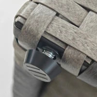 Fioriera con Grigliato per Rampicanti con 3 Vasi in Acciaio e Rattan PE, 84x30x107cm, Grigio