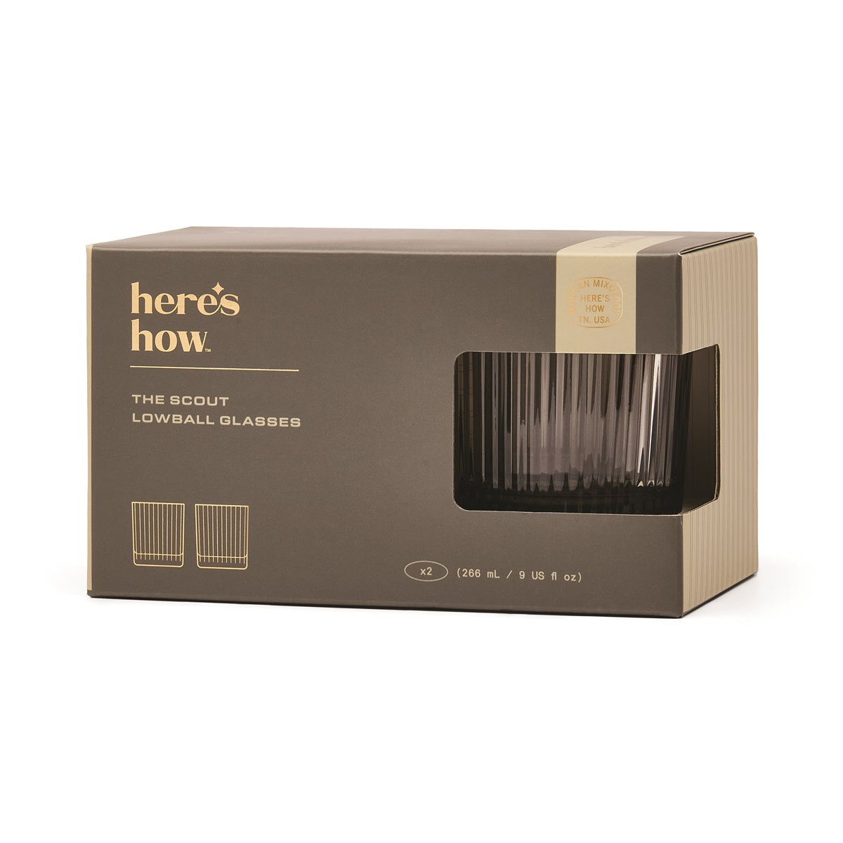 Bicchieri Lowball Scout Set da 2 - Colore Fumo