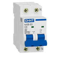 Chint 296747 interruttore magnetotermico serie nxb-63s c6 1p+n 4,5ka